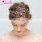 Princess Girl Hairwear Headpiece Charming Maple Leaf Headbands Crystal Hair Vine Bridal Jewelry Party Prom Dress Hair Accessory
