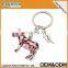 Custom soft enamel metal keychain,horse shaped key chain