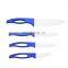 Hot sale plastic handle 4 pcs ceramic kitchen knife with white blade