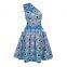 2020 New Design Women African Print Midi Sexy Causal Women Dresses