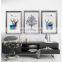 Modern and fashionable household decoration The deer in the forest ink painting Ink glass artwork