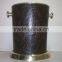 Silver Ice Bucket, Wine Cooler With Handle, Bulk Ice Buckets And Bottle Holder
