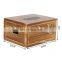 factory direct sale custom handmade 6 bottles wooden wine gift boxes hinged box for wine