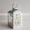 2021 Wholesale Decor Led Lanterns White Iron Metal Modern Led Candle Holder Decorative Lantern