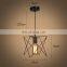 New Design Bird Cage Shade Industrial Iron Pendant Light for Decoration