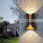 Modern and simple outdoor rainproof aluminum arc led wall lamps for decoration