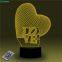 Love Heart 3D Atmosphere Night Light Fantastic Creative New Designs