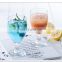 Creative Custom Print Thick Stem Private Label Elegant Design Beach Crystal Wine Glass
