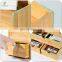 Mini Bamboo Desk Organizer Tabletop Cosmetic Storage Organization for Office or Home (3 Drawer with Big Drawer)