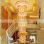 Glass Lighting Big Crystal Chandelier LED Lamp For Hotel Bedroom Hotel