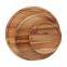 Custom Round Solid Wooden Chopping Board with Juice Groove Serving Food Natural Acacia Wood Kitchen Thick Cutting boards