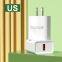 2022 Hot Selling 3A Quick Charge 3.0 USB Charger EU US Wall Mobile Phone Charger Adapter for iPhone for huawei