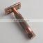 best-selling  beautiful red copper color durable  shaving metal double edge hand  resin handle shaving  safety razor