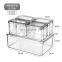 Wholesale 4pieces set rectangular plastic crisper set Refrigerator Food storage Containers Organizer