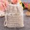 Shower Bathing Washing Hands Hand Made Exfoliating Bar Soap Pouch Sisal Soap Bag