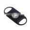 Black Custom Logo Double Blade Guillotine table top plastic Cigar Cutter