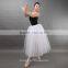 dancing skirt long, classic ballet dress, white dance dress, modern dance dress