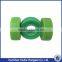 Green and white cnc precision machining parts