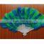 Good quality Ostrich 11 colors elegant large feather folding hand fan for wedding Party supplies