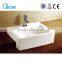 Shower best selling square bathroom face ceramic wash hand white color basin
