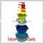 Nest 8 Piece Compact Food Preparation Set Nesting Bowls Colorful