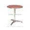 Aluminum frame wood garden round dining table wood sets