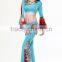 Flexible Purple Belly Dance Practice Costumes with Leopard Pattern , Comfy Belly Dance Costumes