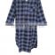 Alibaba best brand women cotton knit plaid nightgown