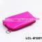 LCL -B1301186 raw cut bi color pvc semi pu cluth envelope cosmetic bag doument holder mini pad pouch