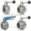 Stainless steel Sanitary Thread butterfly Valve