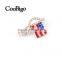 Fashion Jewelry Charming USA Flag Brooch Rhinestone Crystal Army Wedding Gift National Day Promotion Apparel Accessories
