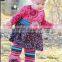 new design summer teen girls floral ruffle matching boutique clothing set