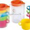 rainbow cup 4 sets/plastic water cup set/PP plastic drinking cup set S