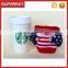 V-167 Stars and stripes coffe hand knitted sleeve cosy cup mug sweater/coffee sweater/cup accessory