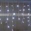 white color LED fairy icicle outdoor christmas lights waterproof