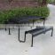 Metal picnic table outdoor table with bench street furniture