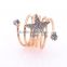 Fancy Womens Five-pointed star Ring Cubic Zirconia Yellow Gold Filled Multilayer Adjustable Ring                        
                                                Quality Choice