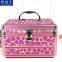 High Quality Aluminum Beauty Box For Makeup PVC Cosmetic Bag With Lock