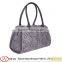 Nice flower design felt women handbag , leisure bag with leather handle made in China