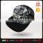100% Polyester black 6 panel plain hawaii print snapback hat