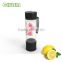 sports water bottle/travel water bottle/glass drink bottle with rubber cover and cute design
