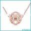 Wholesale Gold Plated 925 Sterling Silver Ball Bead Charm Necklace Micro Pave Zircon