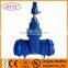 Grooved non-rising stem gate valve with resilient seat