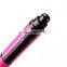 Colorful retractable ball point pen with black clip,plastic ball pen