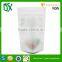 China factory food grade accept printed white krafp paper stand up pouch with zipper and clear window for dried food