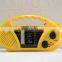 Hand Crank Dynamo Solar Powered AM/FM/WB(NOAA) Radio W/ Flashlight Cell Phone Charger