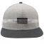 High quality flat brim 100% cotton plastic buckle gray colour custom embossed waterproof snapback