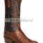 black brown cowgirl&cowboy genuine leather western caiman ultra belly boots wholesale