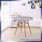 MDF Top Dining Table With Solid Wood Legs Dining Room Furniture