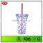 16oz Bpa Free Double Wall Acrylic Tumbler With Straw and Insert